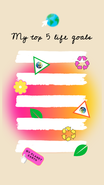 Template Bright Goals Vision Board Poster Template