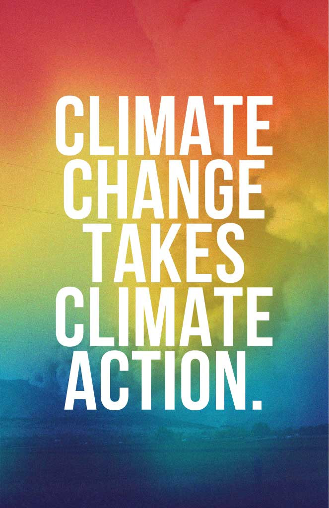 Template Bold Climate Action Awareness Poster Design