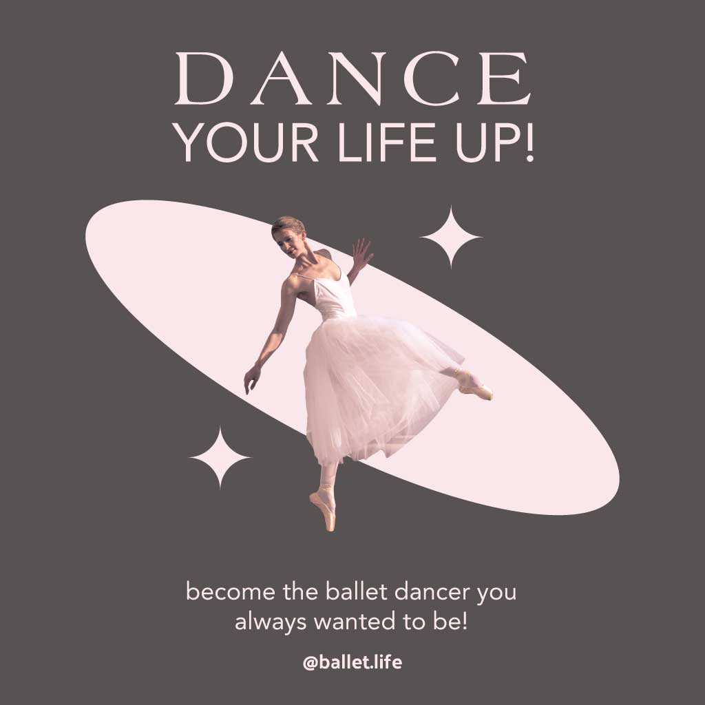 Elegant Ballet Dancer Inspirational Ad Design