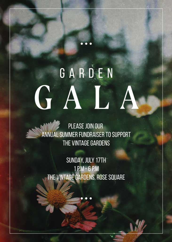 Elegant Garden Gala Summer Event Poster