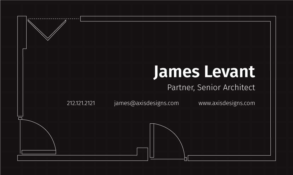 Sleek Black and White Business Card Template