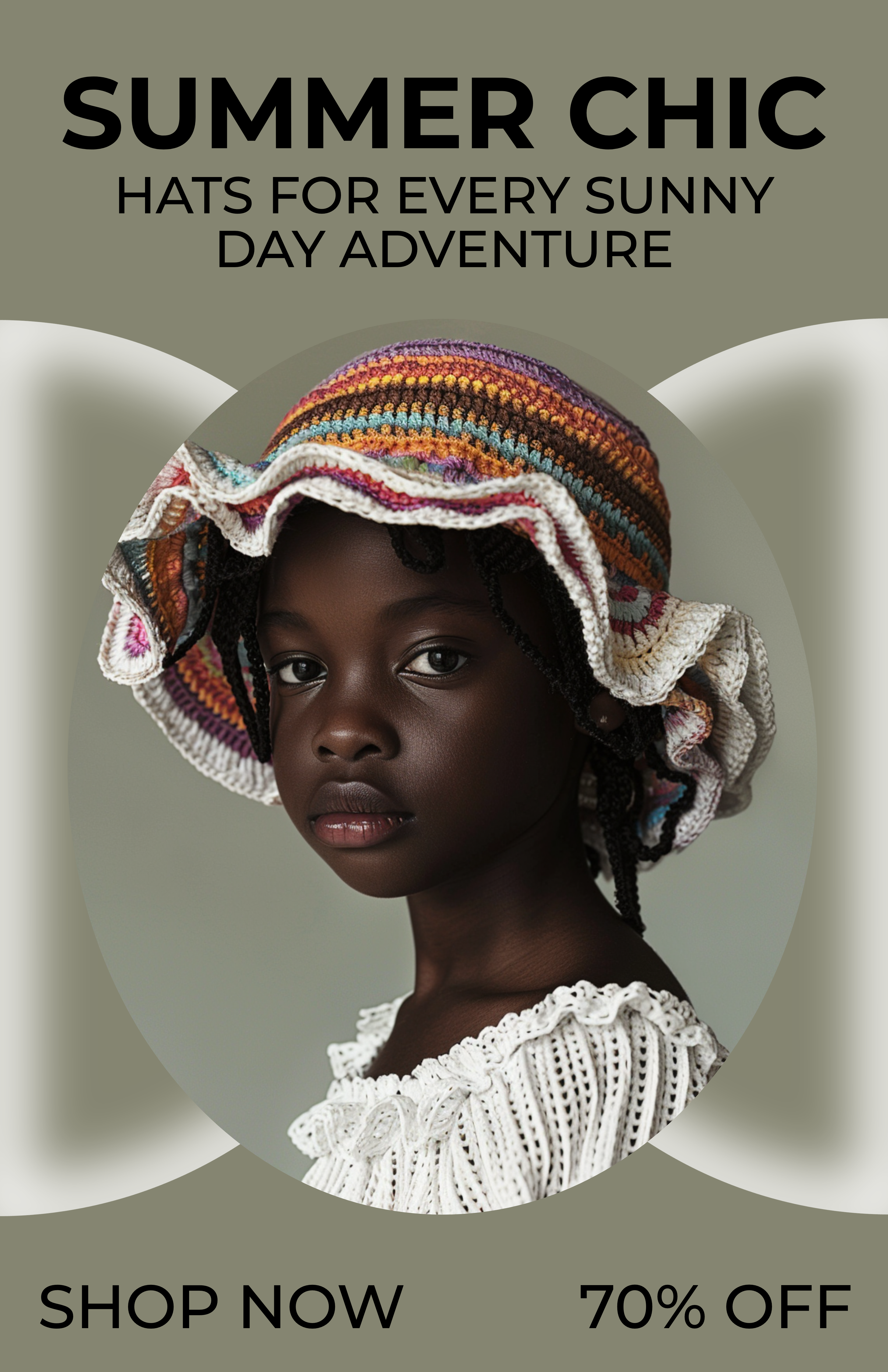 Template Earthy Toned Summer Chic Fashion Poster