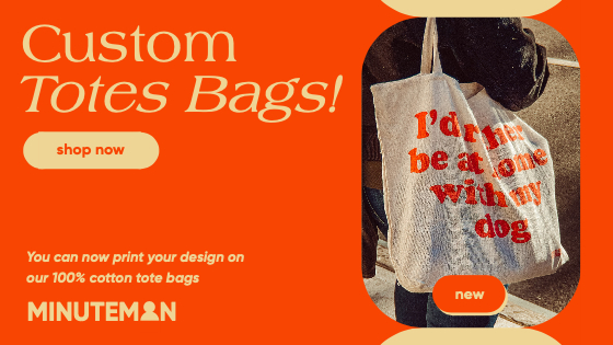 Orange Black Custom Totes Bags Ad