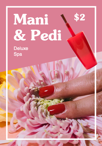 Chic Pink Mani Pedi Spa Poster