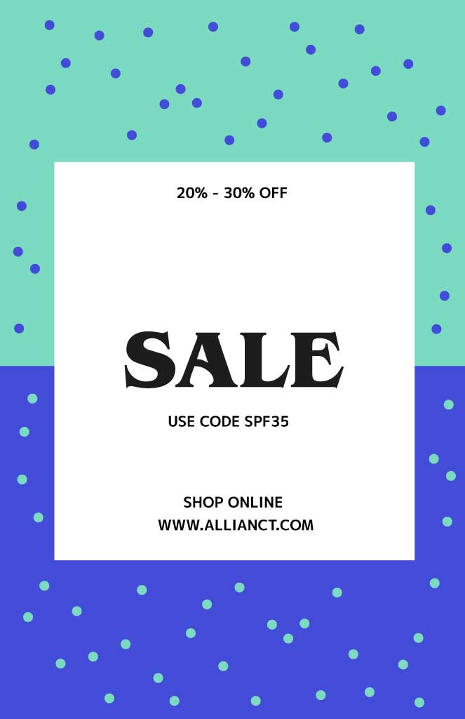 Mint Green and Navy Blue Sale Poster