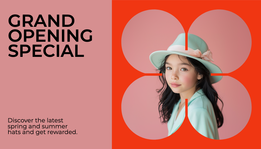 Template Charming Grand Opening Gift Card Design