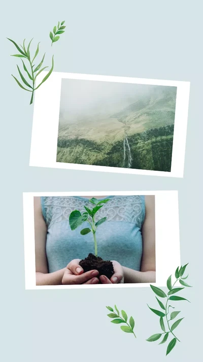 Template Serene Green Nature Inspired Poster Design