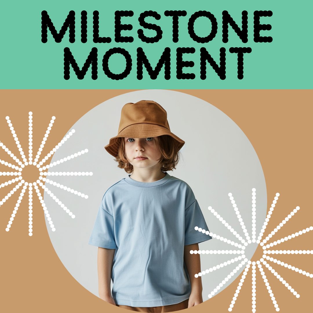 Charming Blue Kids Milestone Instagram Post