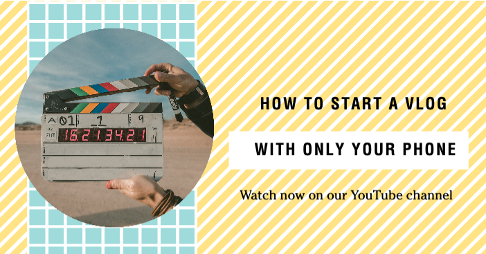 Start Your Vlog Journey Yellow Stripe Poster