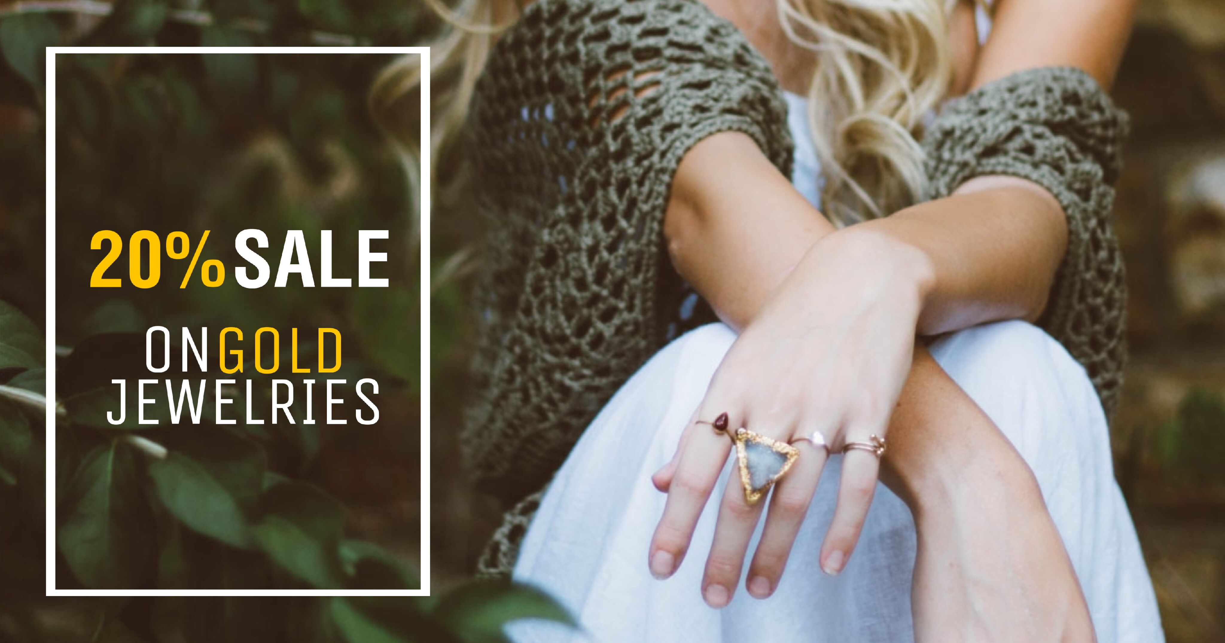 Elegant Gold Jewelry Sale Social Media Post