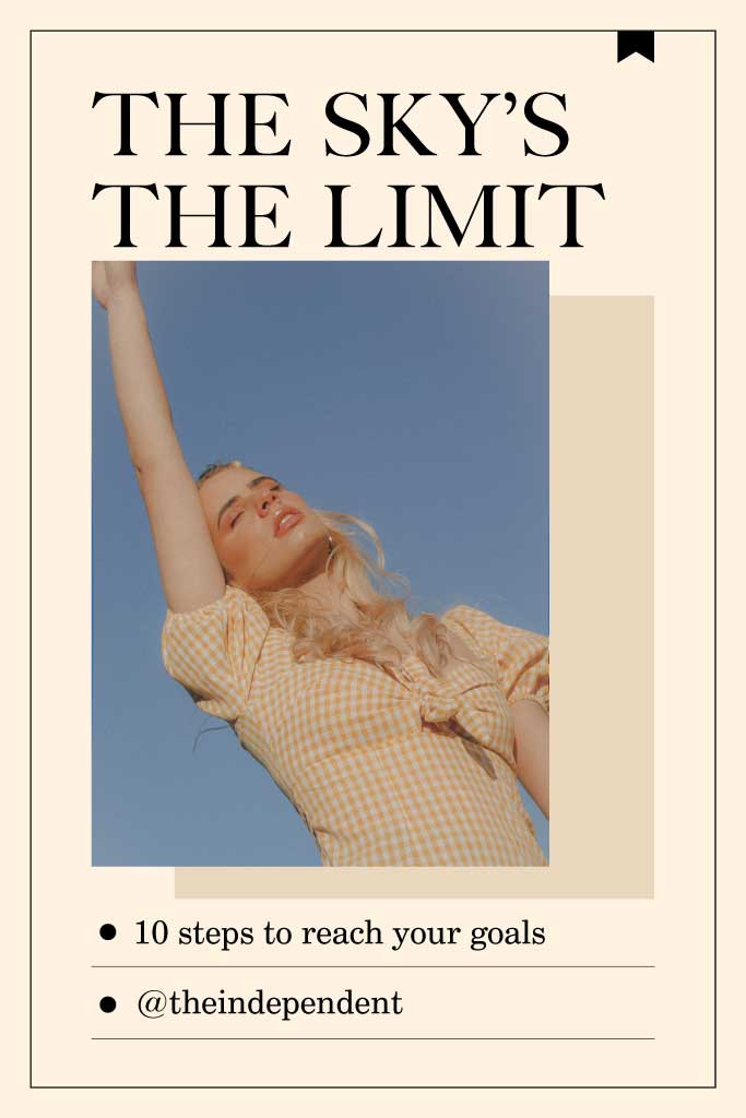 Template Sky Blue Motivational Poster Design