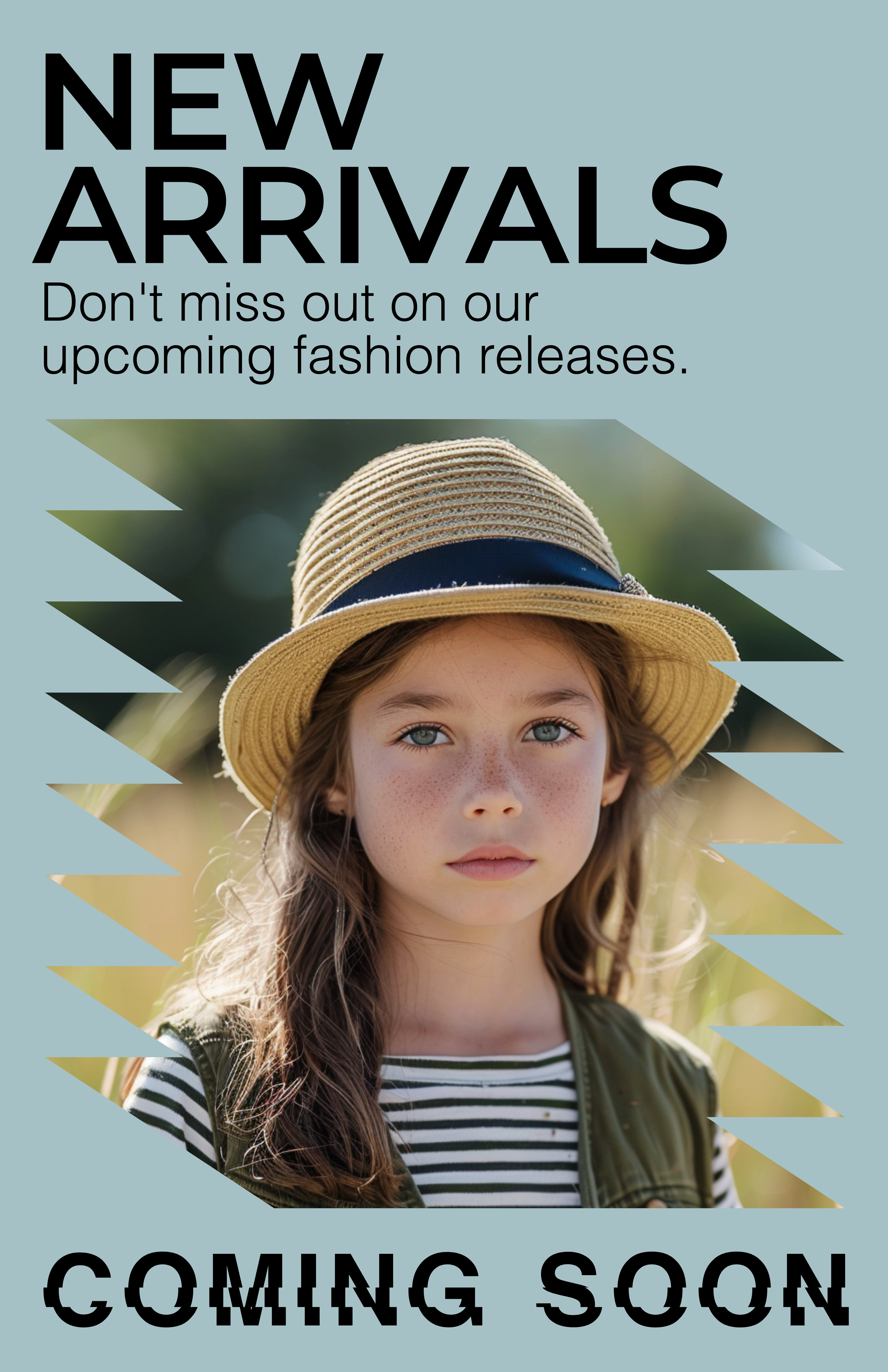 Template Fresh New Arrivals Poster in Blue