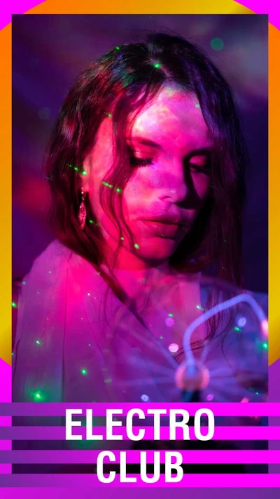 Template Vibrant Pink and Purple Party Poster