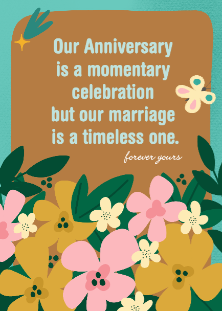 Timeless Love Anniversary Card Design