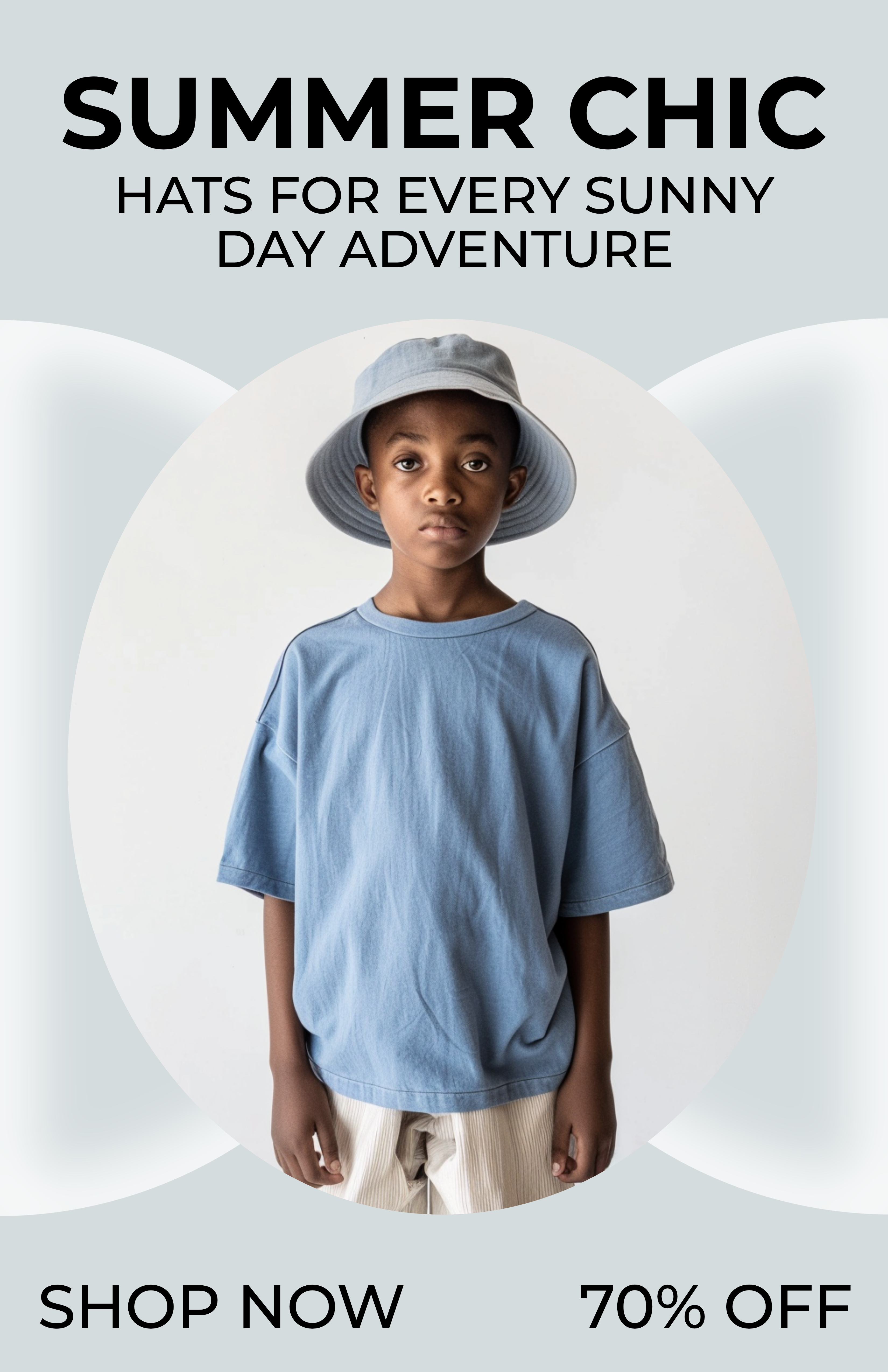 Template Summer Chic Poster in Light Blue