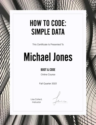 Template Elegant Black and White Certificate Voucher Design