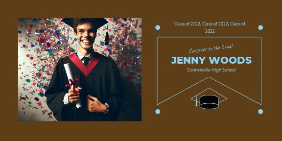 Elegant Graduation Celebration Announcement Poster