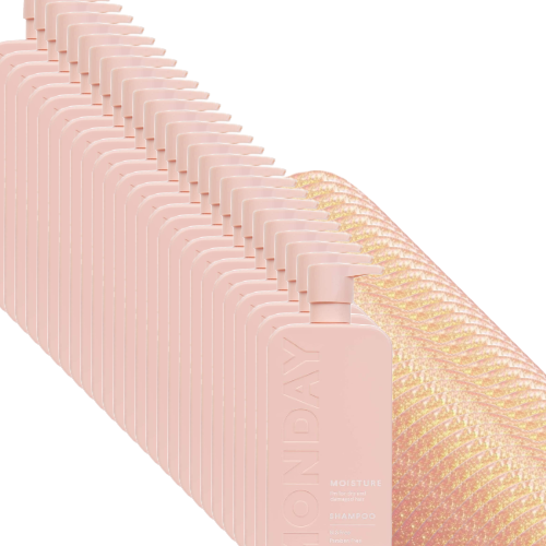 Elegant Peach Shampoo Ad Template Design