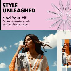 Style Unleashed Orange Fashion Ad Template