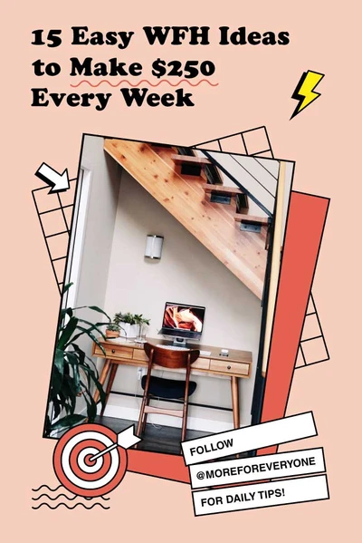 Innovative Home Office Ideas Poster Peach Impact