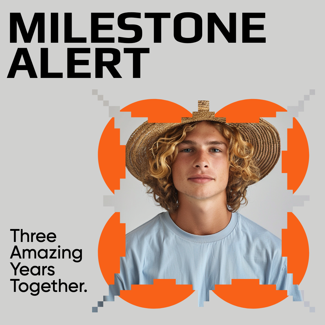 Orange Milestone Alert Instagram Post Template