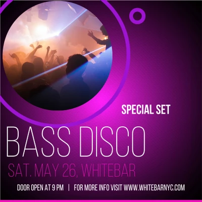 Template Vibrant Purple Party Night Poster Design