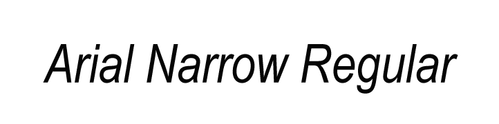 Arial Narrow Regular