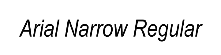 Arial Narrow Regular