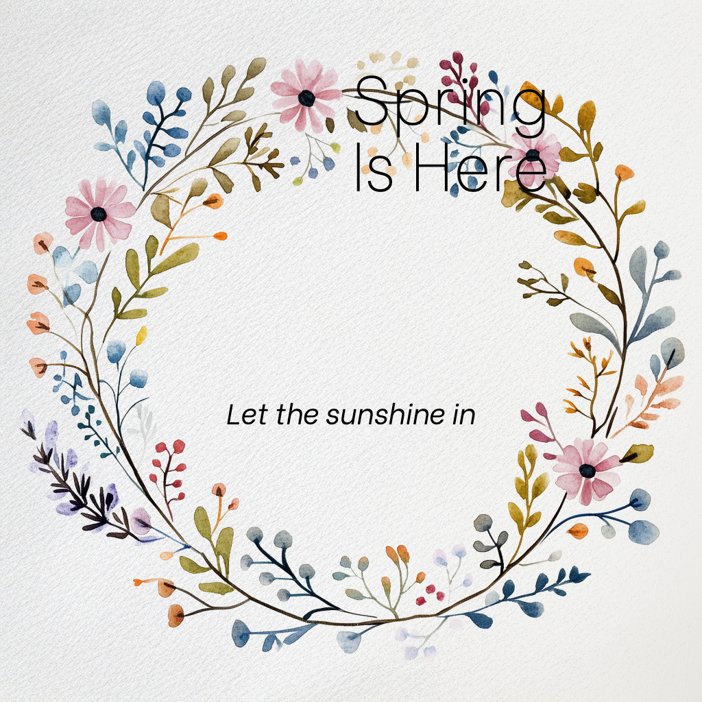 Elegant Watercolor Spring A-Frame Poster Design