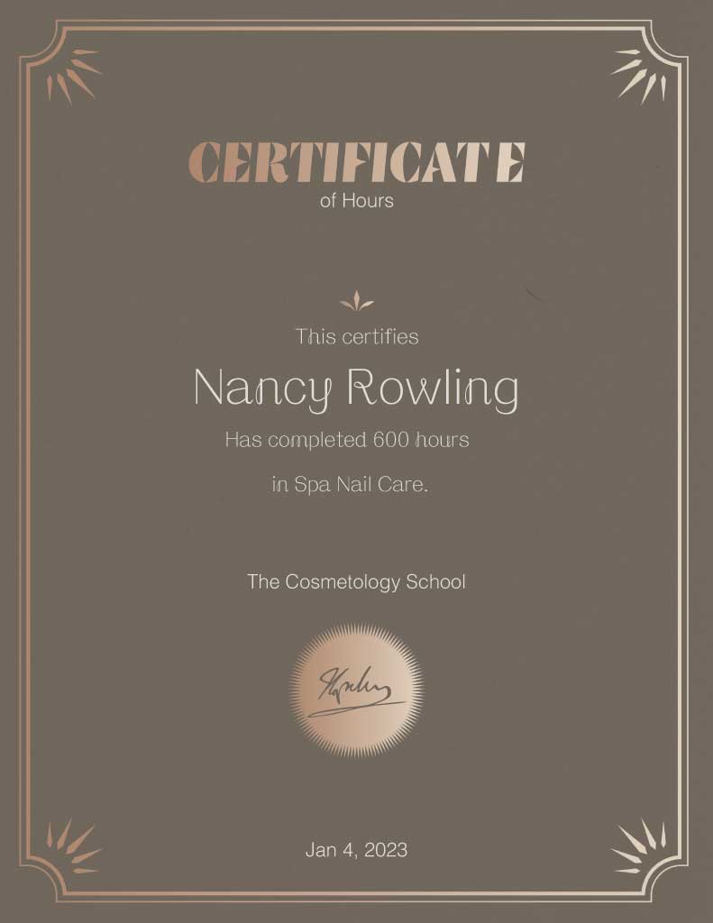 Elegant Bronze Certificate of Achievement Template