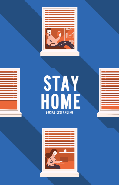 Stay Home Social Distancing Poster Design