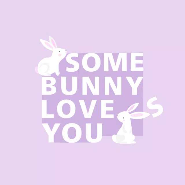 Lavender Bunny Love You Social Post