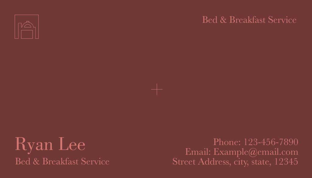 Template Elegant Maroon Business Card Template Design