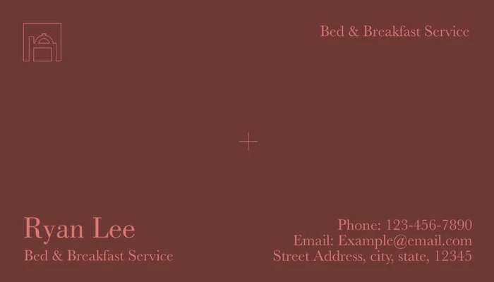 Template Elegant Maroon Business Card Template Design