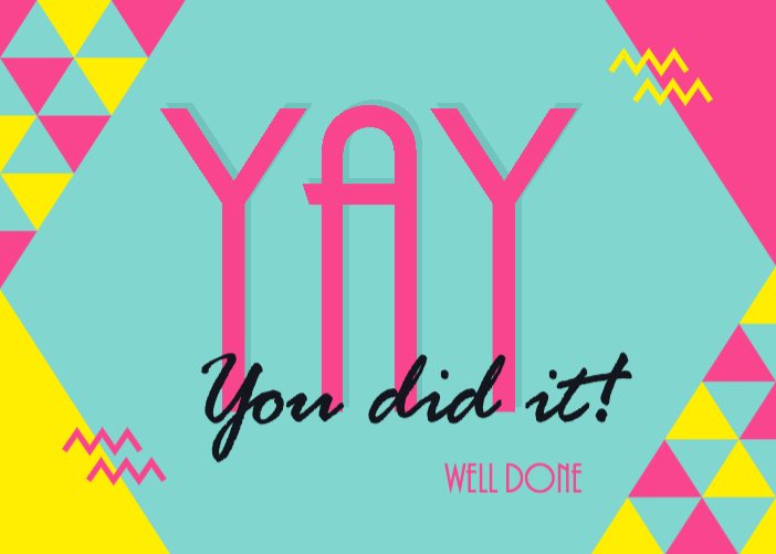 Template Bright Blue and Yellow Celebration Post Template