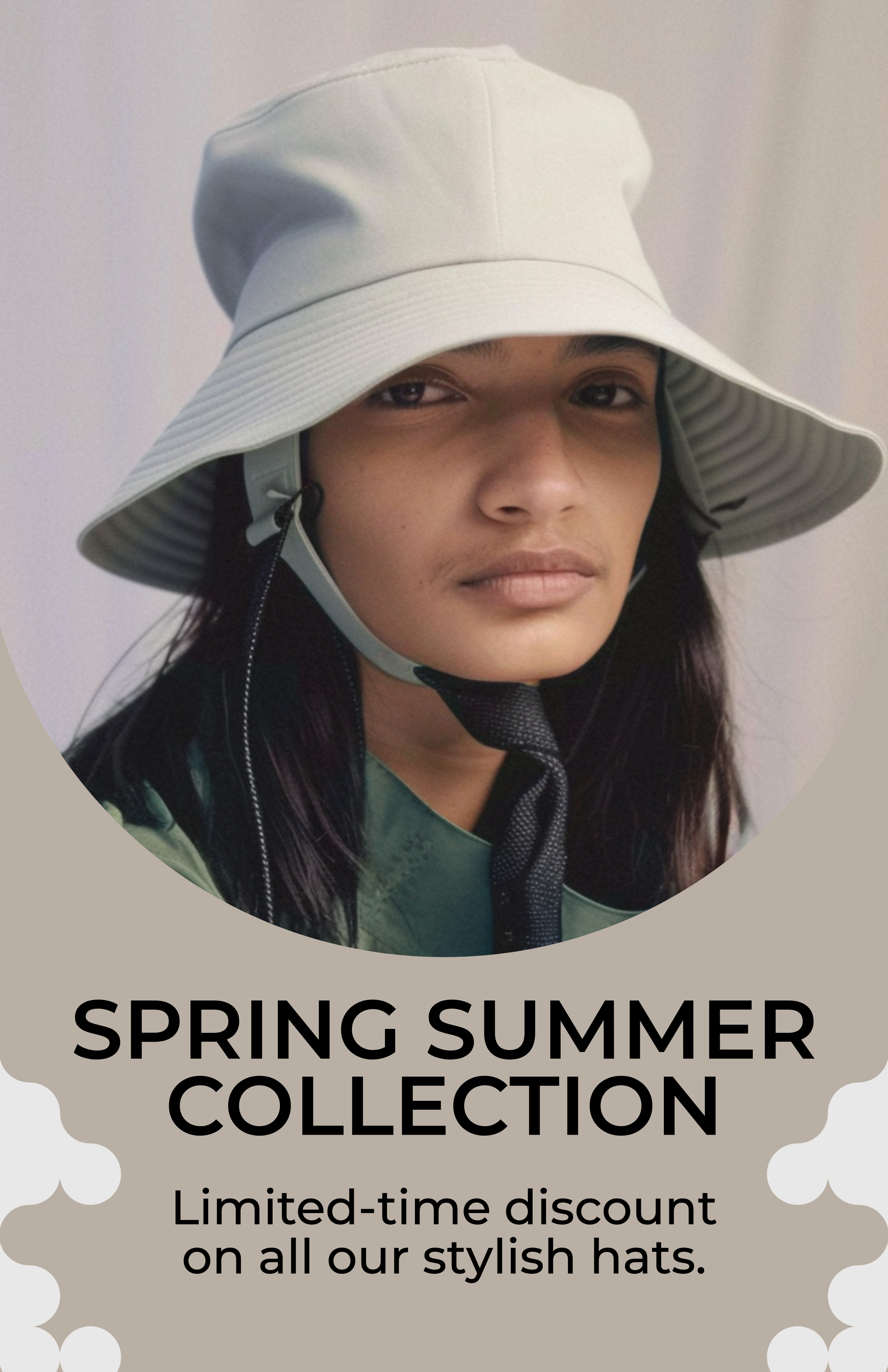 Template Stylish Spring Summer Collection Poster in Beige