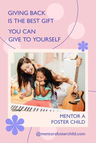 Template Inspire Generosity Pink Poster for Foster Care