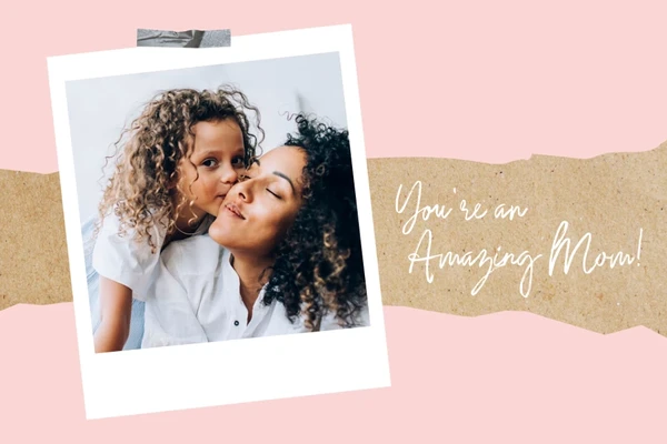 Template Cherish Motherhood Pink White Social Post