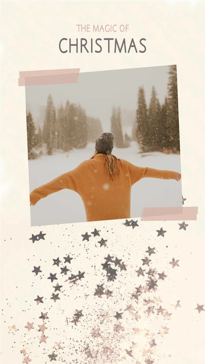 Template Winter Wonderland Christmas Poster Design