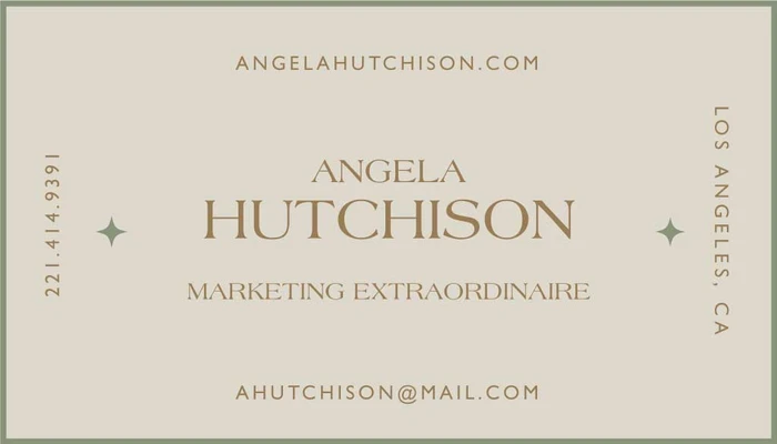 Template Elegant Cream Business Card Template Design