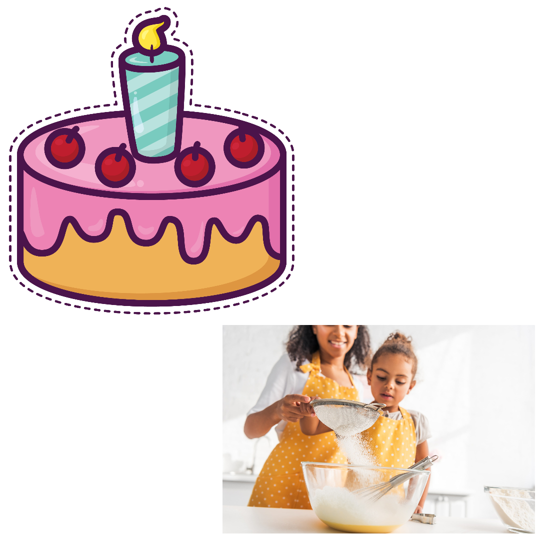 Cheerful Birthday Cake Ad Design Template