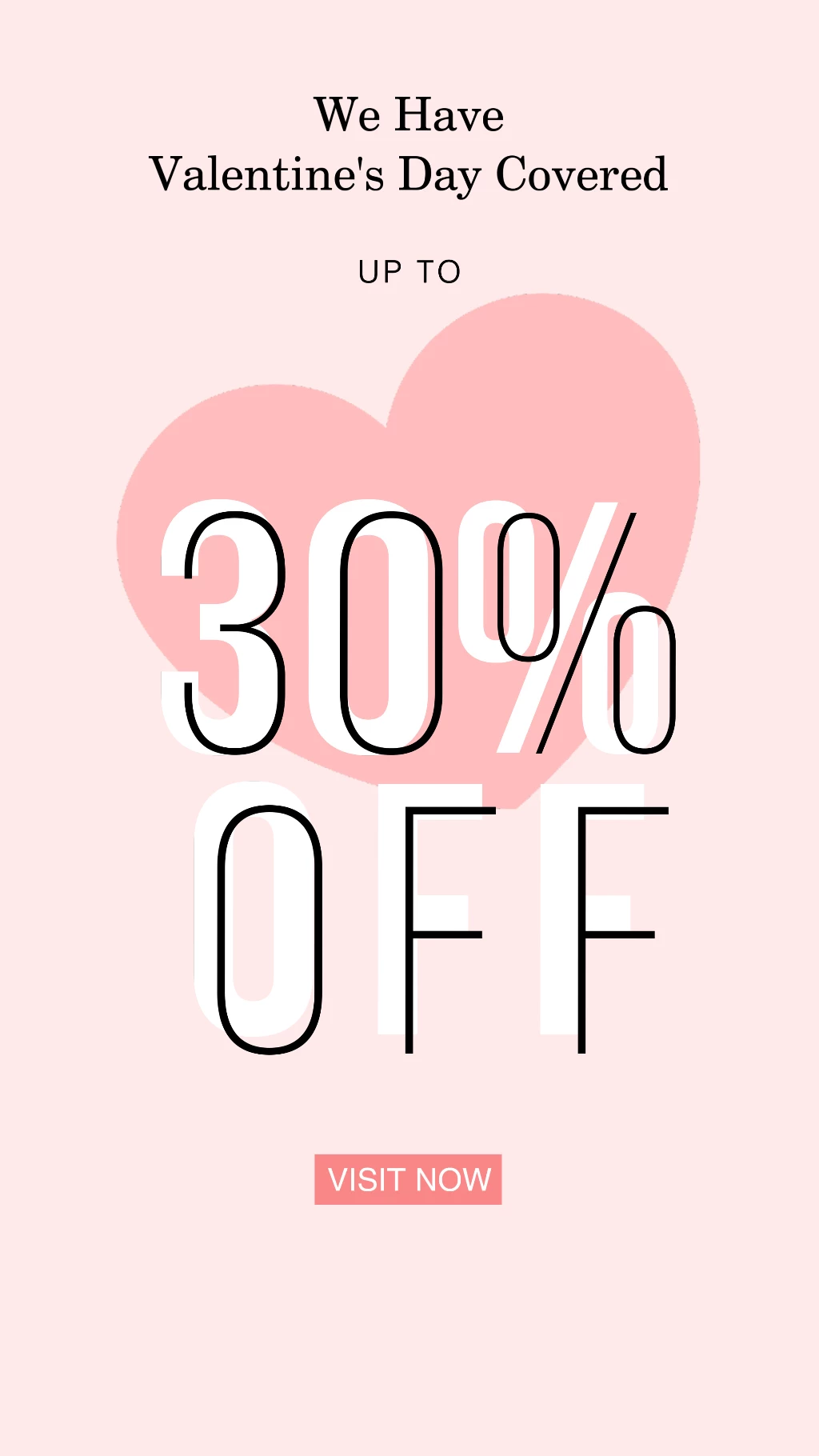 Charming Pink Valentine's Sale Poster Design