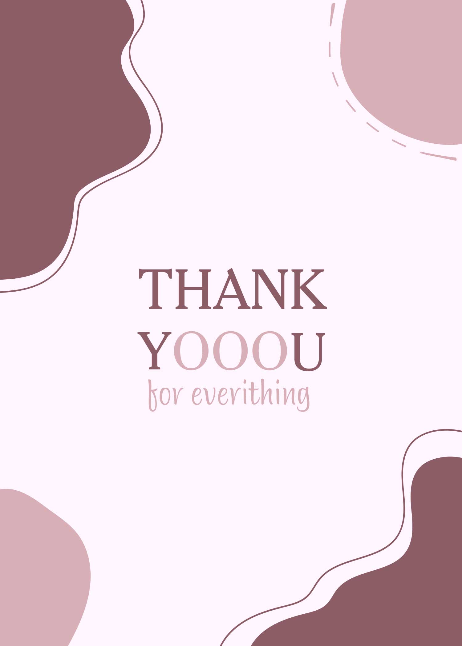 Elegant Mauve Thank You Post Template