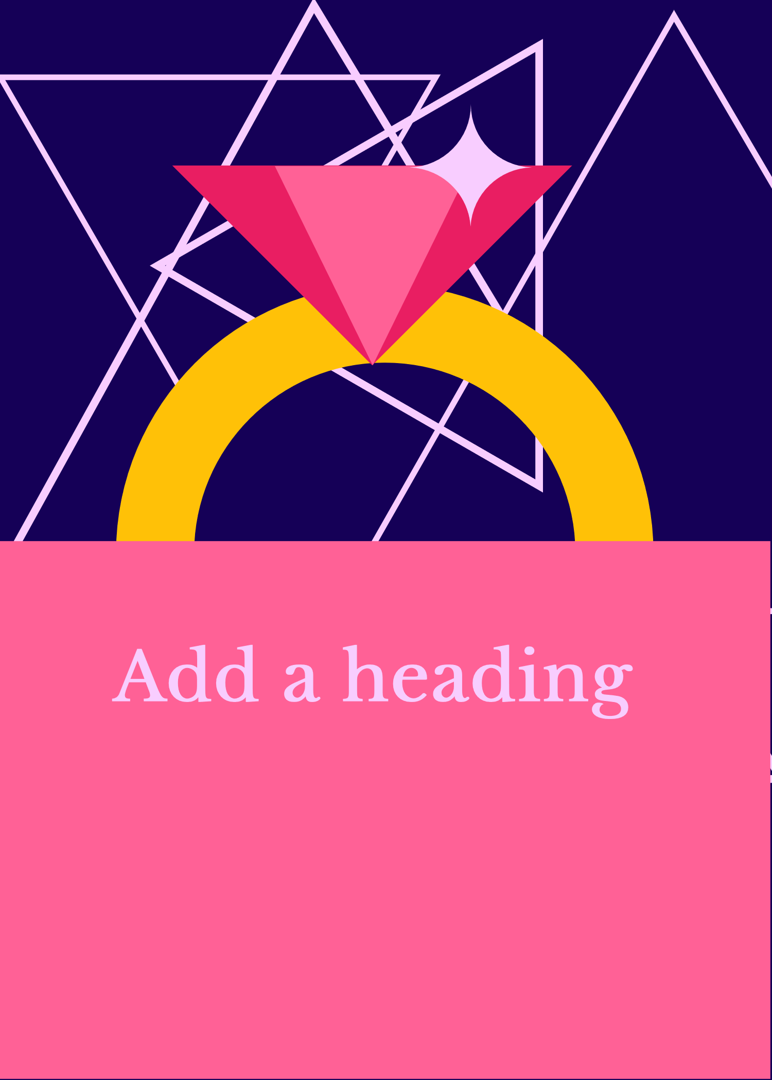 Bold Pink Diamond Engagement Poster Design