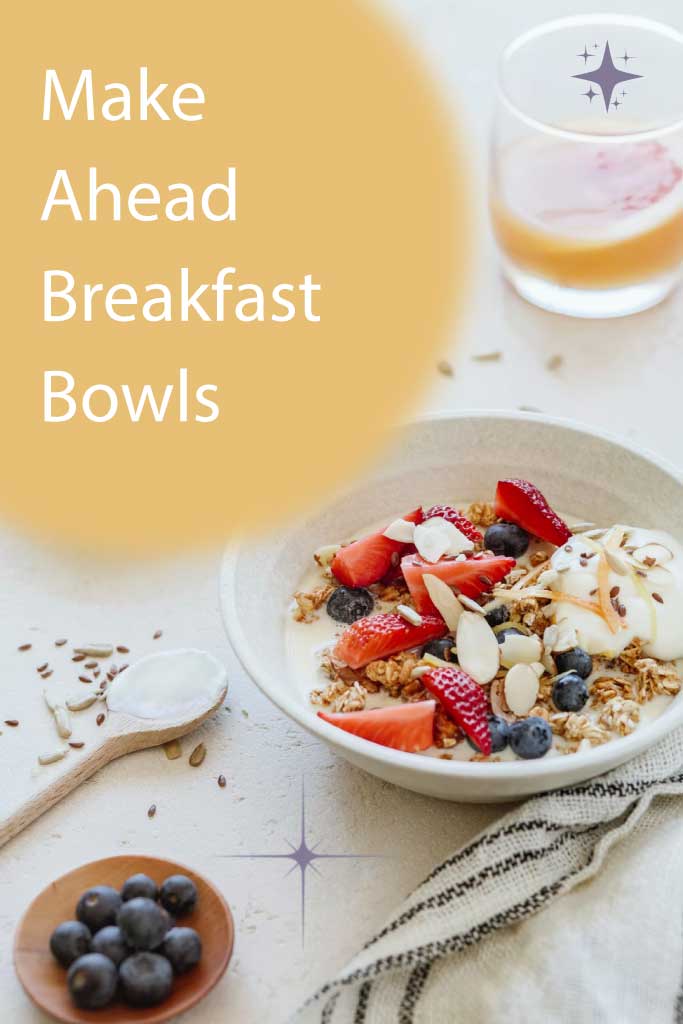 Healthy Breakfast Bowl Ad Template in Peach