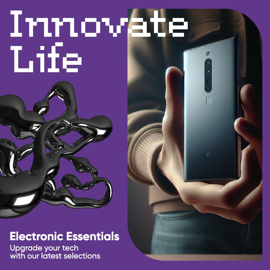 Innovative Tech Gear Blue Poster Design