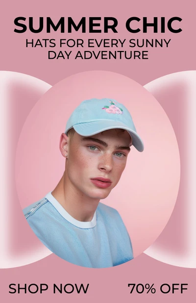 Template Chic Summer Poster Featuring Pink Aesthetic