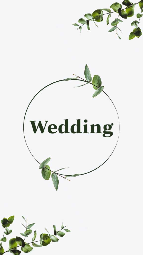 Template Elegant Greenery Wedding Invitation Post