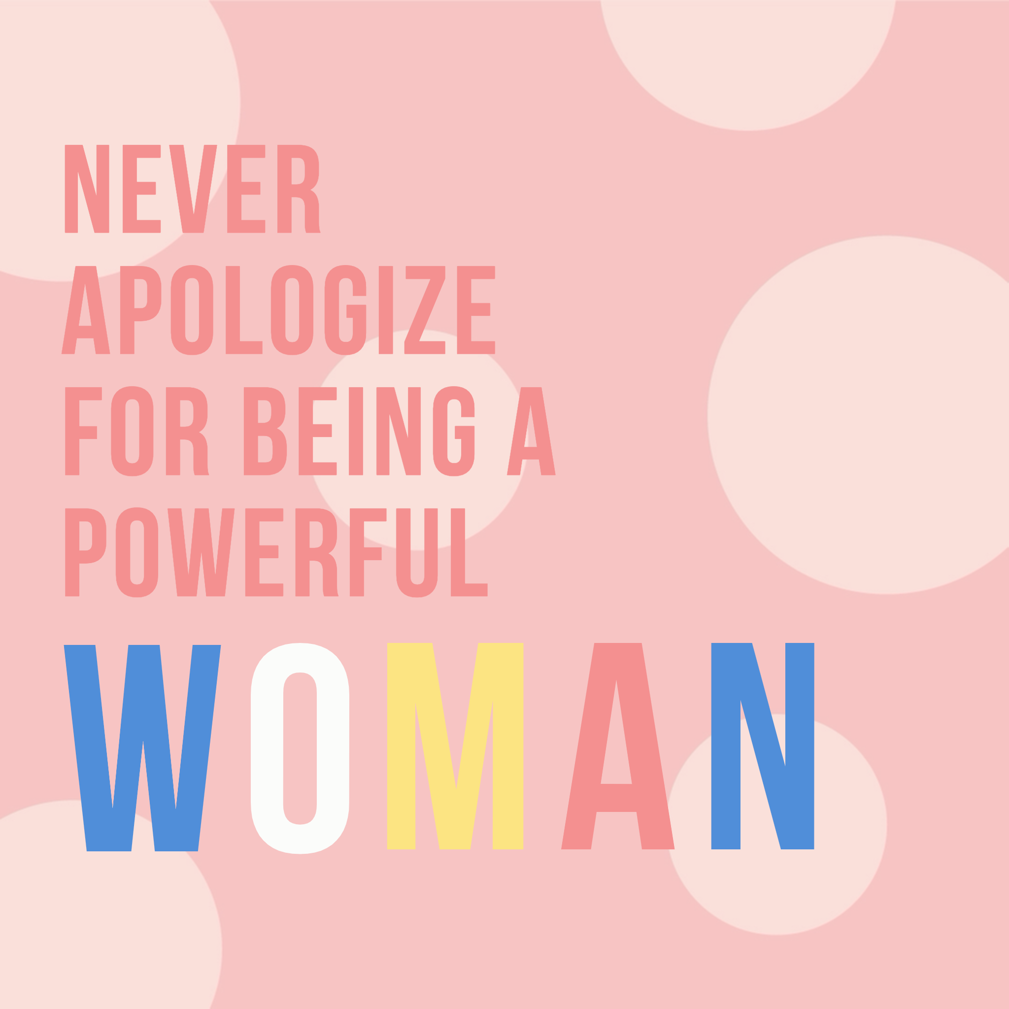 Empowering Pink Woman Quote Poster Design