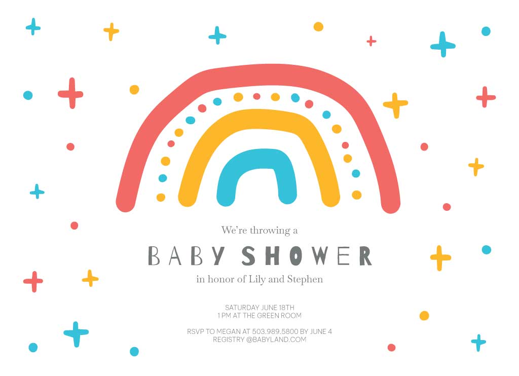 Colorful Baby Shower Invitation Post Design